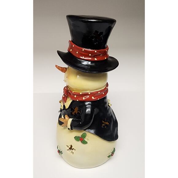 Lincolnshire The Original Tuxedo Snowman luminary-10" Lantern - Picture 2 of 15